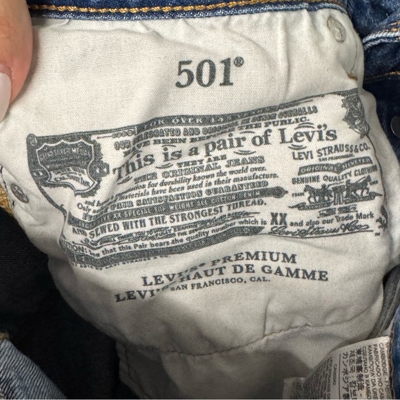 Levi’s 501® Premium Button Fly Jeans W27 L30 Distressed Straight Leg - Picture 5 of 7